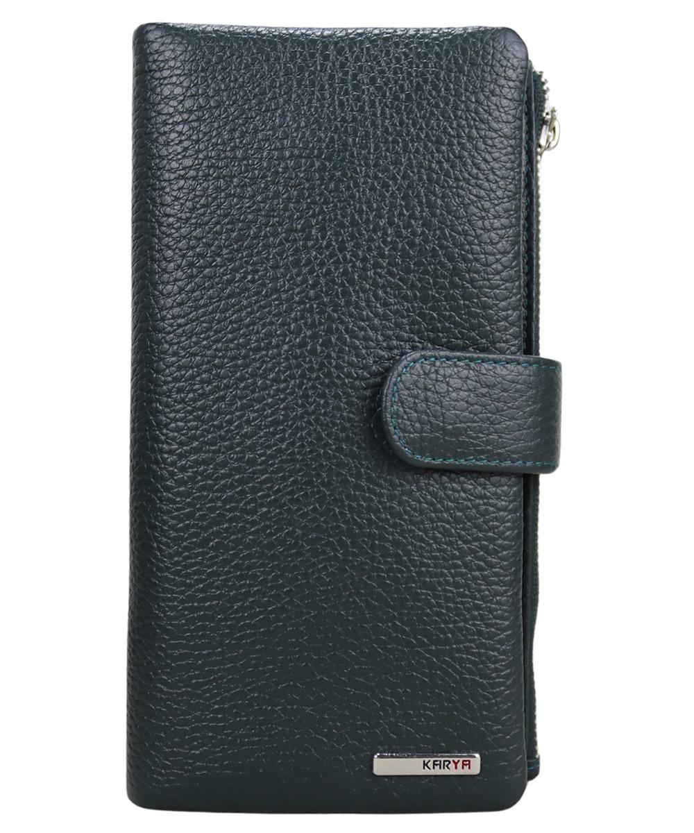 Кошелек женский Karya из натуральной кожи Темно-зеленый (1129-030) Кошелек женский Karya из натуральной кожи Темно-зеленый (1129-030)