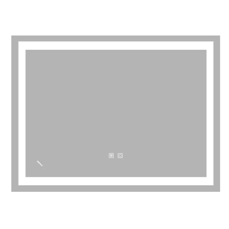 Зеркало для ванной комнаты Zerix Kubix MR03 600x800 прямоугольное, с фронтальной LED-подсветкой (ZX6053)