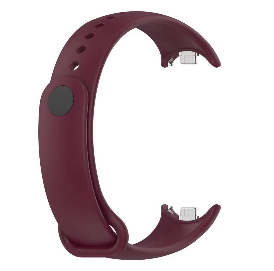 Ремешок Prime для фитнес-браслета Xiaomi Mi Band 8 с металлическим фиксатором Red Wine