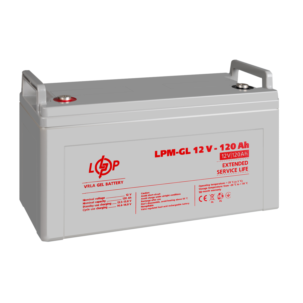 Аккумулятор гелевый LPM-GL 12V-120 Ah - фото 4 Аккумулятор гелевый LPM-GL 12V-120 Ah - фото 4