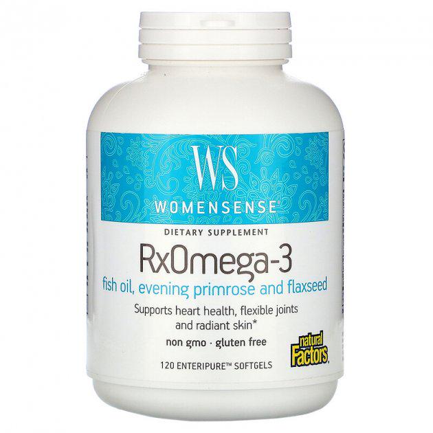 Жирні кислоти Natural Factors WomenSense RxOmega-3 120 таблеток (NFS-04913) Жирні кислоти Natural Factors WomenSense RxOmega-3 120 таблеток (NFS-04913)
