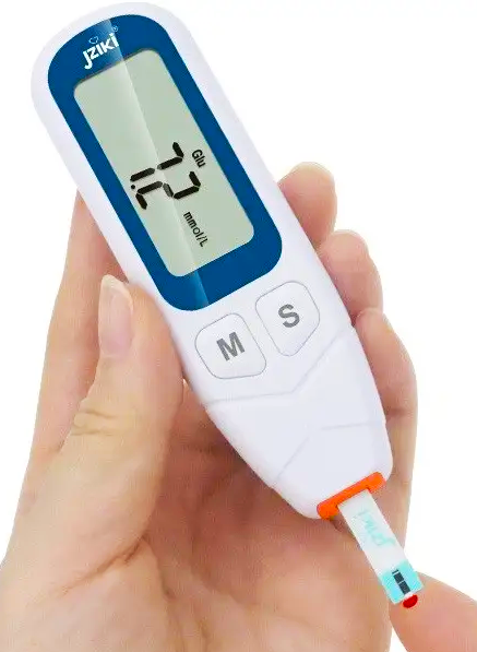 Глюкометр для измерения сахара в крови Blood Glucose Meter JZIKI-W206 с тест-полоски 50 шт. (29379095) - фото 2