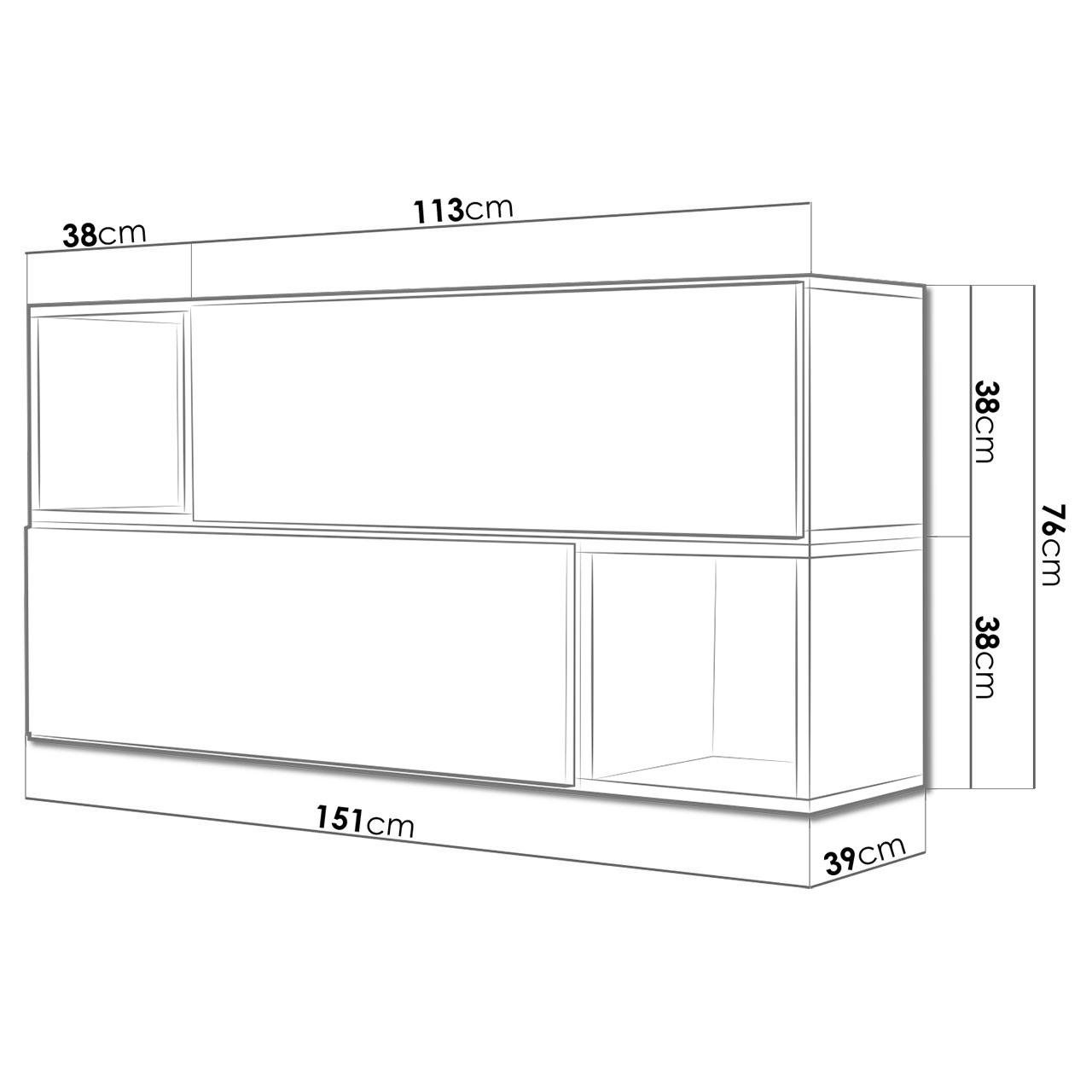 Стенка в гостиную комплект Сama Roco 14 из ламинированной ДСП Белый/Черный (23192) - фото 2 Стенка в гостиную комплект Сama Roco 14 из ламинированной ДСП Белый/Черный (23192) - фото 2