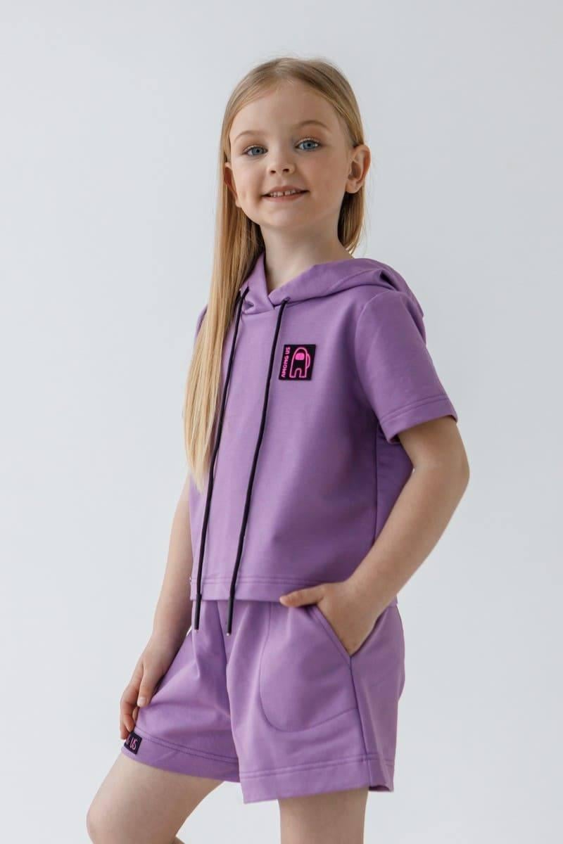 Комплект Suzie футболка і шорти 128 см Ліловий