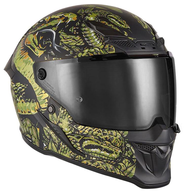 Мотошолом NOX Goliath Mythology XS Black Matt/Gold (50967)