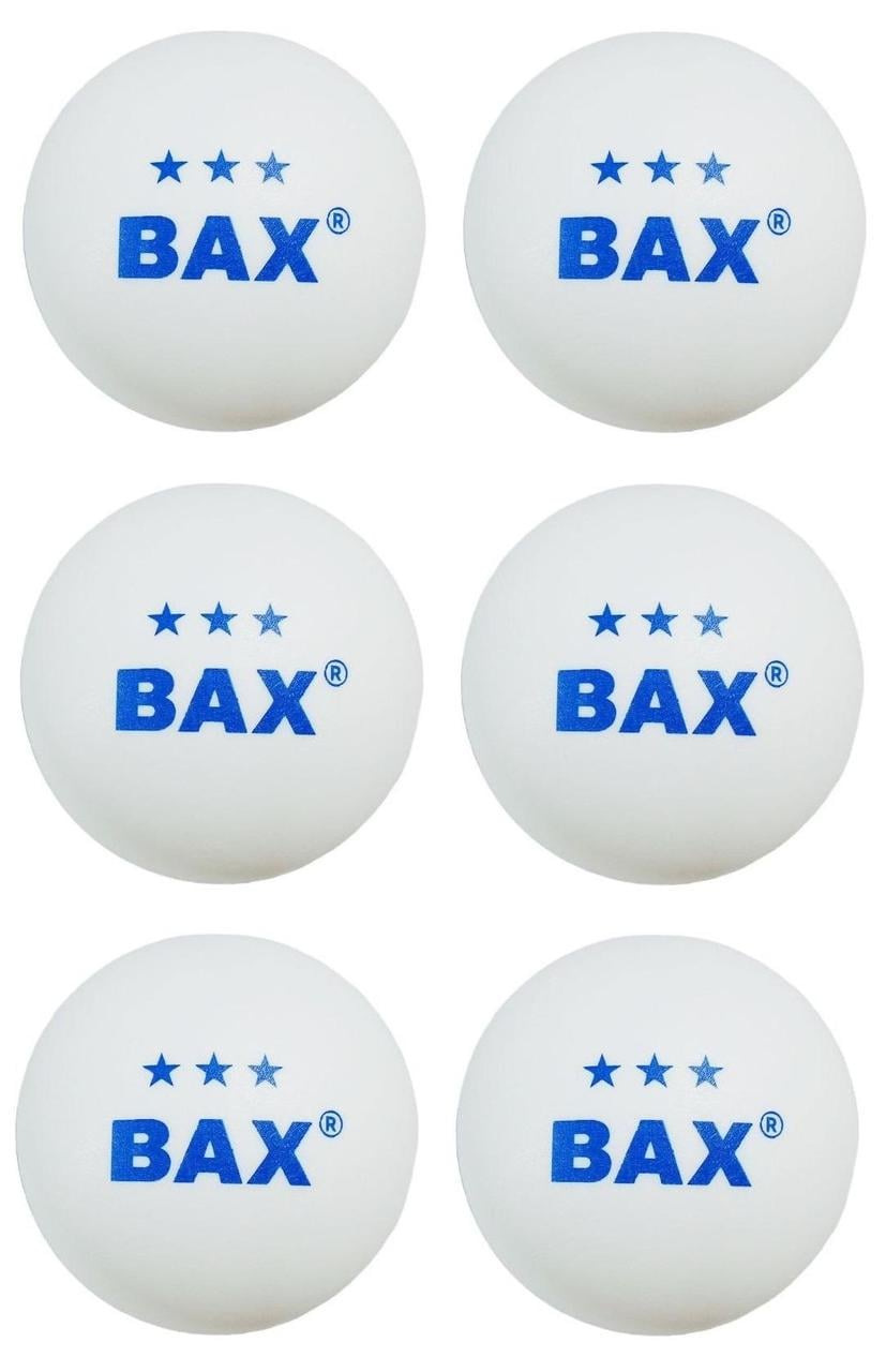 Набор мячиков для настольного тенниса Bax 3 Star 40 мм 6 шт. White (2395813535)