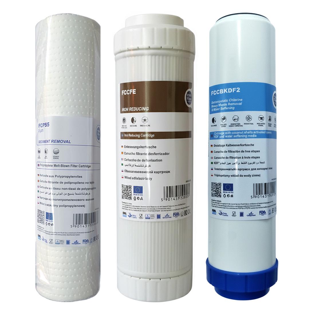 Набор картриджей Aquafilter удаления железа кокосовый активированный уголь антибактериальный (27071937)