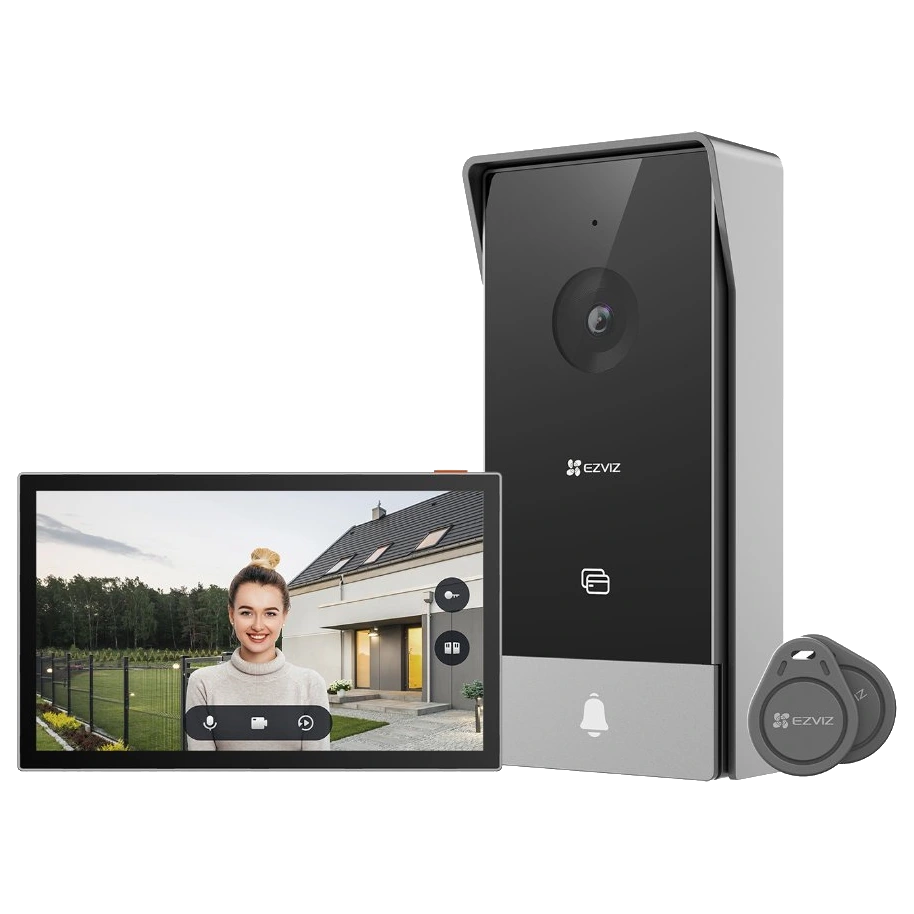 Комплект відеодомофона EZVIZ CS-HP5 2MP 7" Full HD з сенсорним екраном MicroSD Grey (36273996)