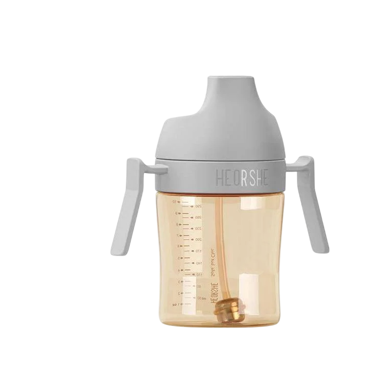 Поїльник дитячий HEORSHE 300 мл Сірий