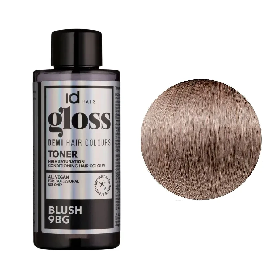Краска для волос демиперманентная IdHair Gloss Toner 9BG 9.73 Blush 75 мл