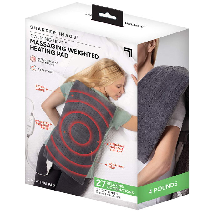 Коврик для спины массажный и согревающий Massaging weighted heating pad в чехле Gray (784779568) - фото 9