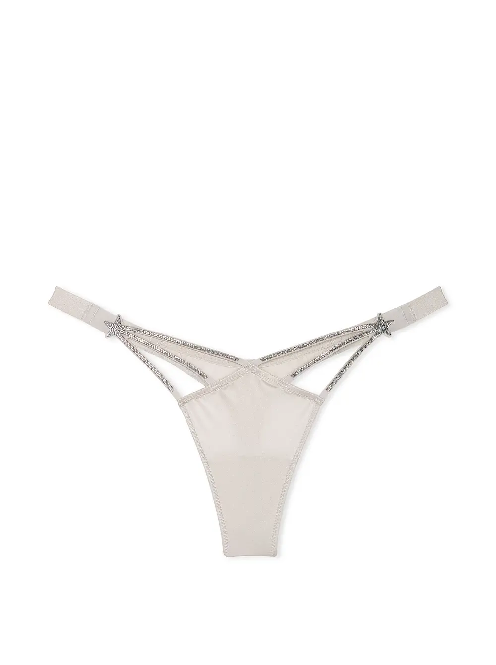 Труси Victoria's Secret Starstruck Shine High-Leg Thong Panty S Сірий (27919240)