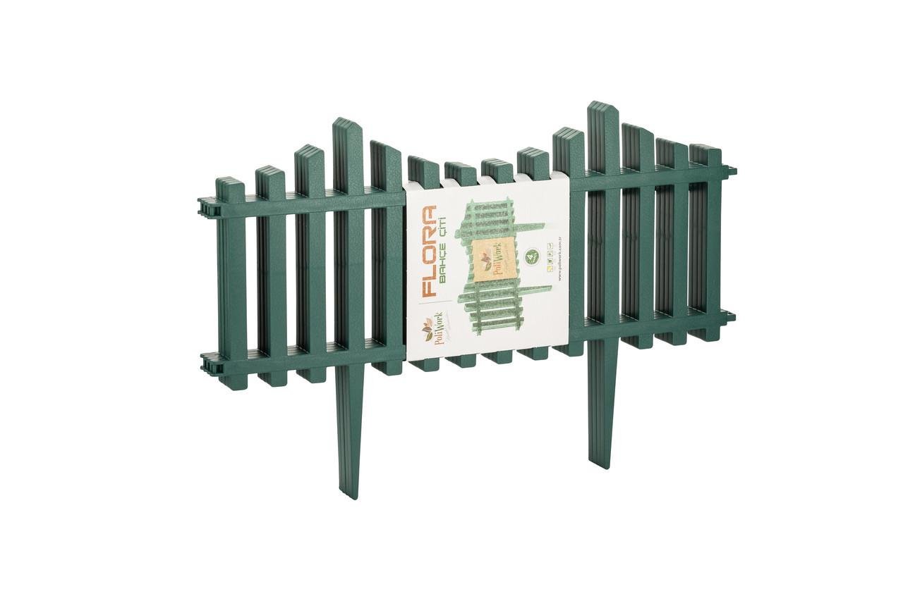 Садова огорожа Poliwork Nergiz Flora Garden Fence 59x39 см Темно-зелений