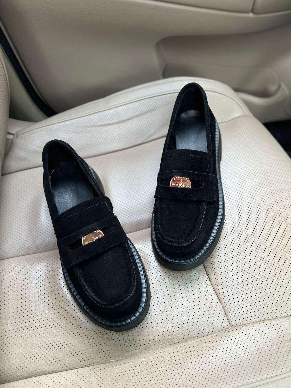 Лоферы женские замшевые р. 38 Черный (1977) Лоферы женские замшевые р. 38 Черный (1977)