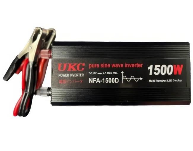 Инвертор UKC NFA-1500D 12V-220V чистая синусоида 1500 W (2104618317) - фото 2