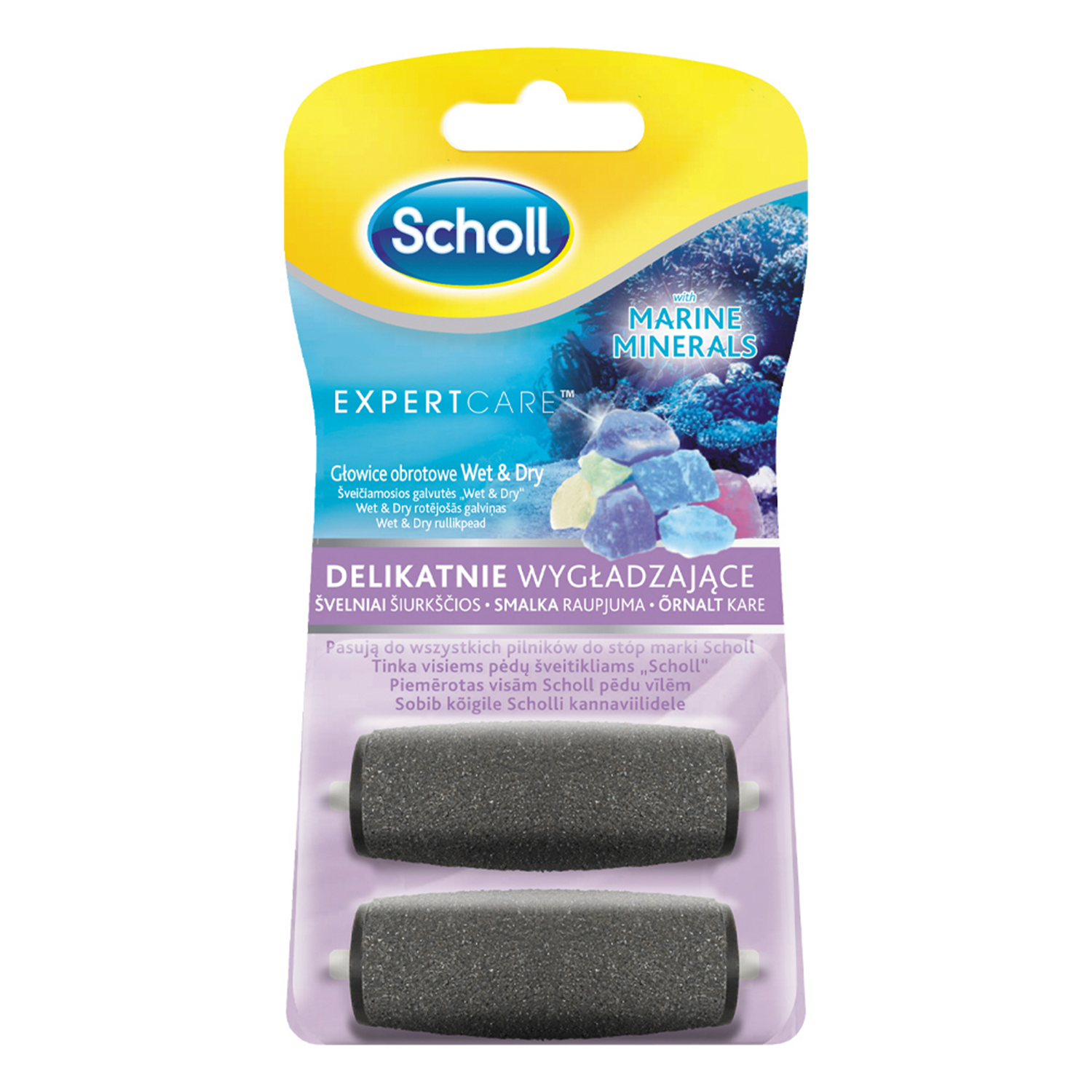 Сменные разглаживающие ролики для электропилы Scholl Velvet Smooth Marine Minerals Wet & Dry 2 шт. (33972655)