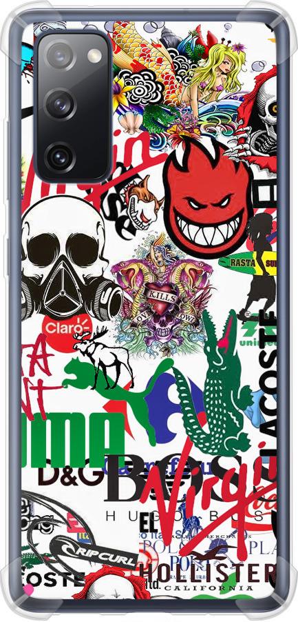 Чехол на Samsung Galaxy S20 FE G780F Many different logos (4022sp-2075-42517)