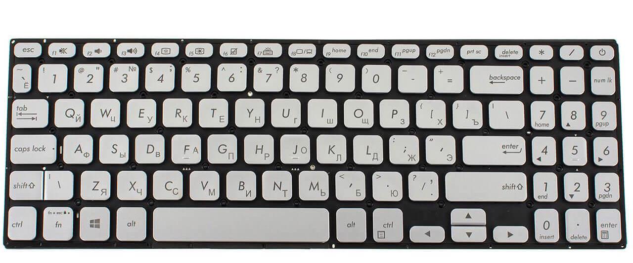 Клавиатура для ноутбука Asus X530UN с подсветкой (0KNB0-5634RU00)