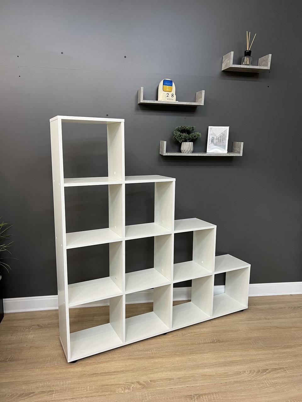 Стелаж на 10 комірок А-5 1400/1425/252 мм Білий - фото 1 Стелаж на 10 комірок А-5 1400/1425/252 мм Білий - фото 1