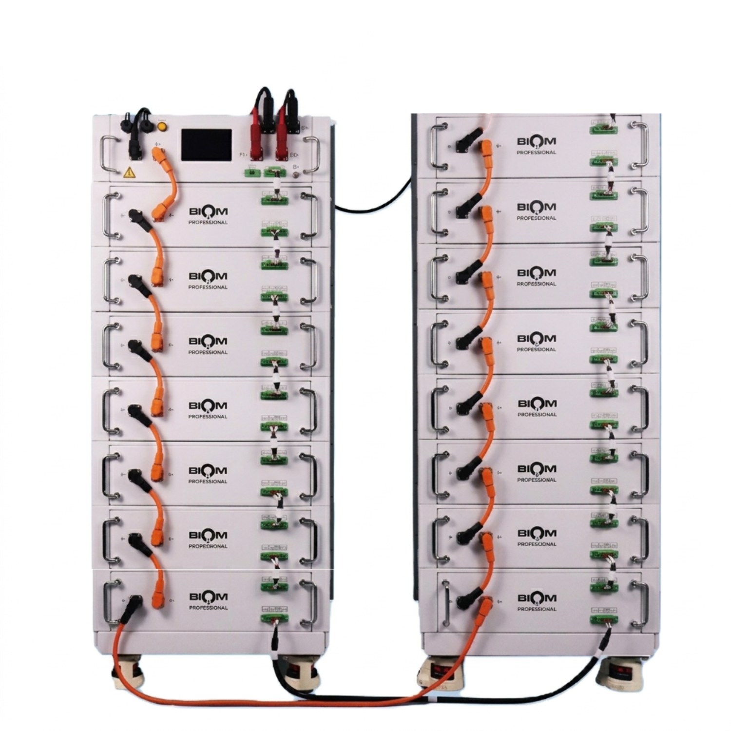 Система накопления энергии Biom Professional BIOM-HV1-15 76,8 кВт·ч 51,2V LiFePO4 15 батарей с BMS и 2 платформами White (34064168)