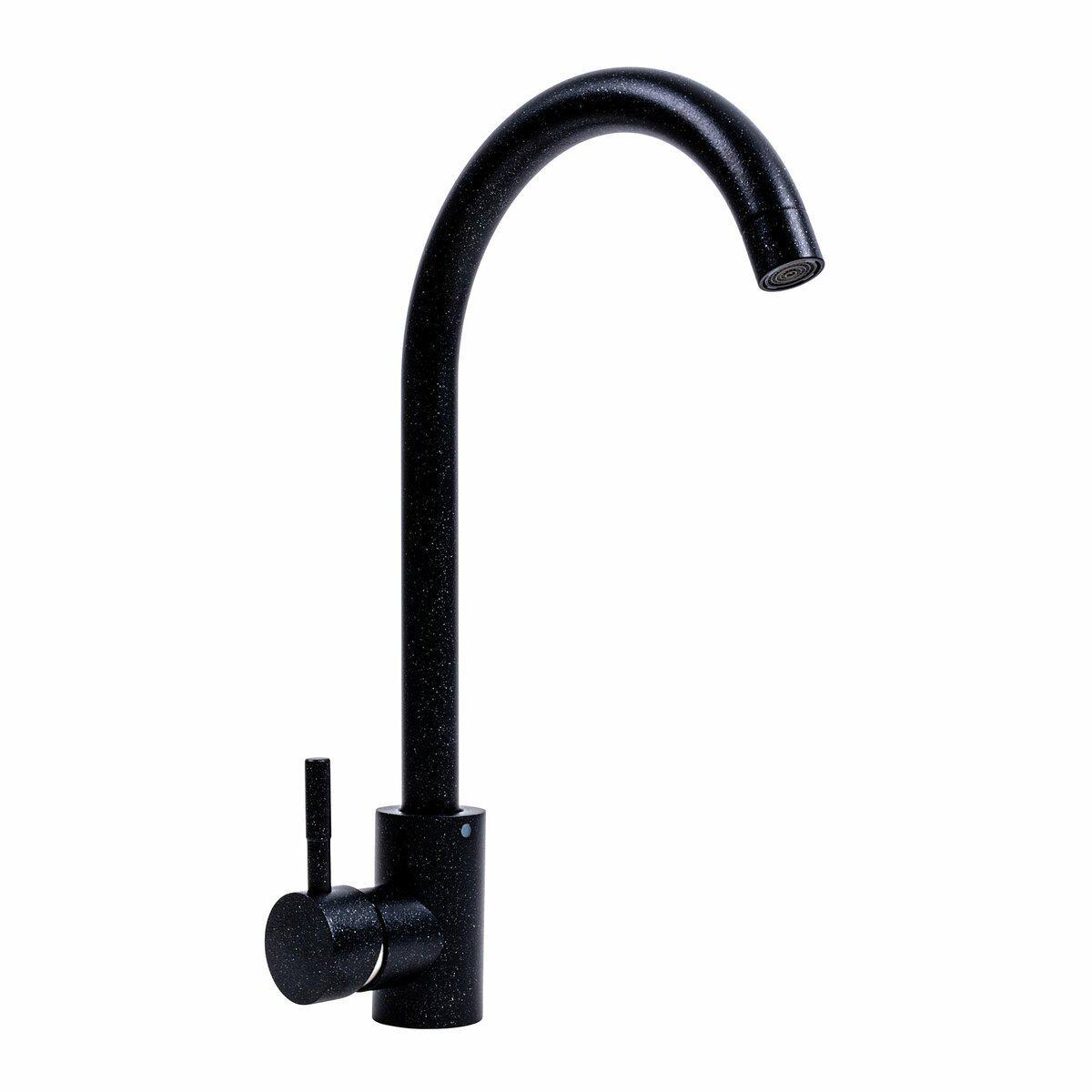 Смеситель кухонный Platinum 56 B NESP 3008 А Черный металлик (PLTM-SP000040875)