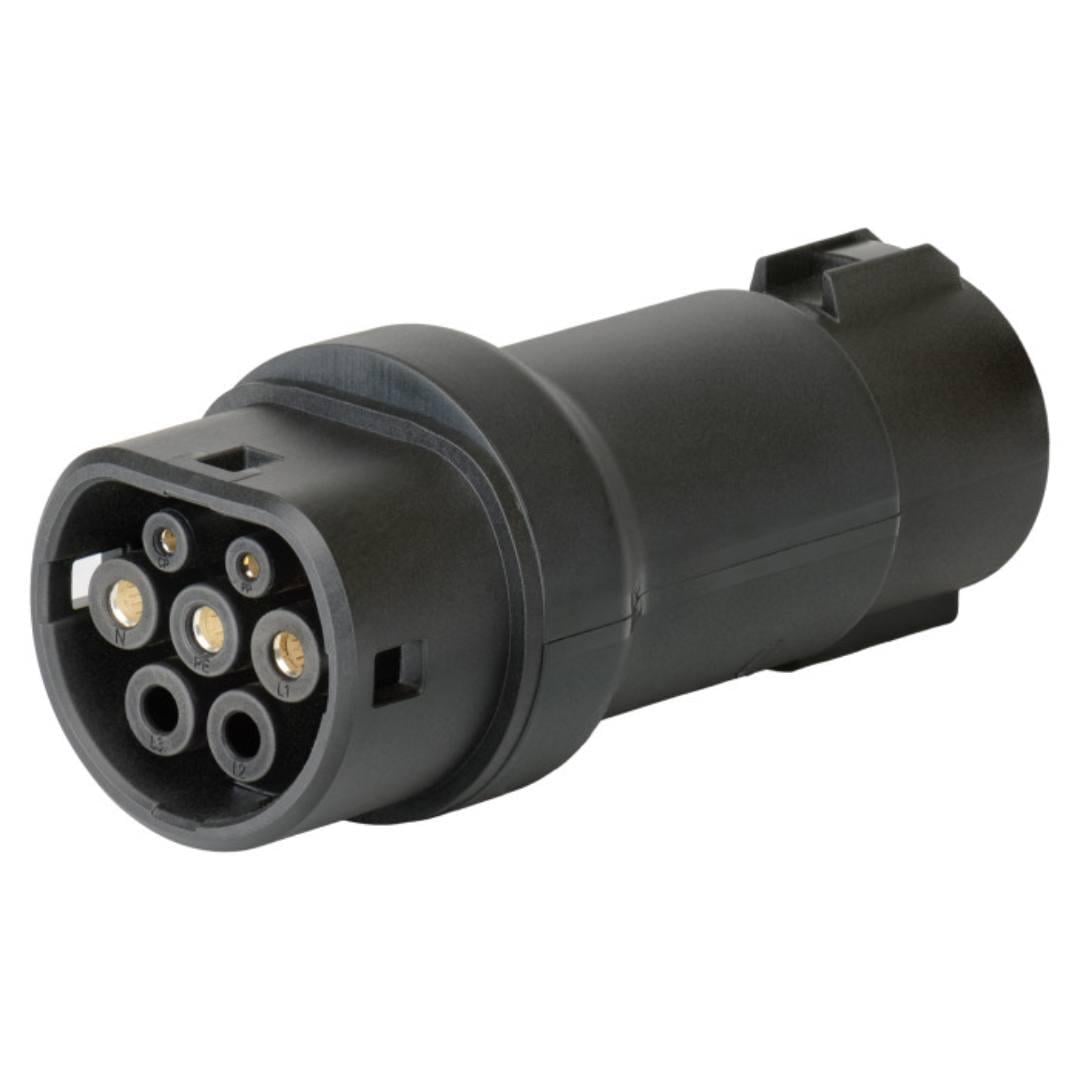 Переходник для зарядки авто Bodasan с Type 2 на Type 1 J1772 charger side до 32А 7,4 кВт (T2T1)