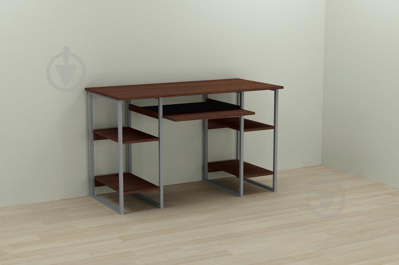 Компьютерный стол Ferrum-decor Тим 75x140x70 серый ДСП Венге 16мм