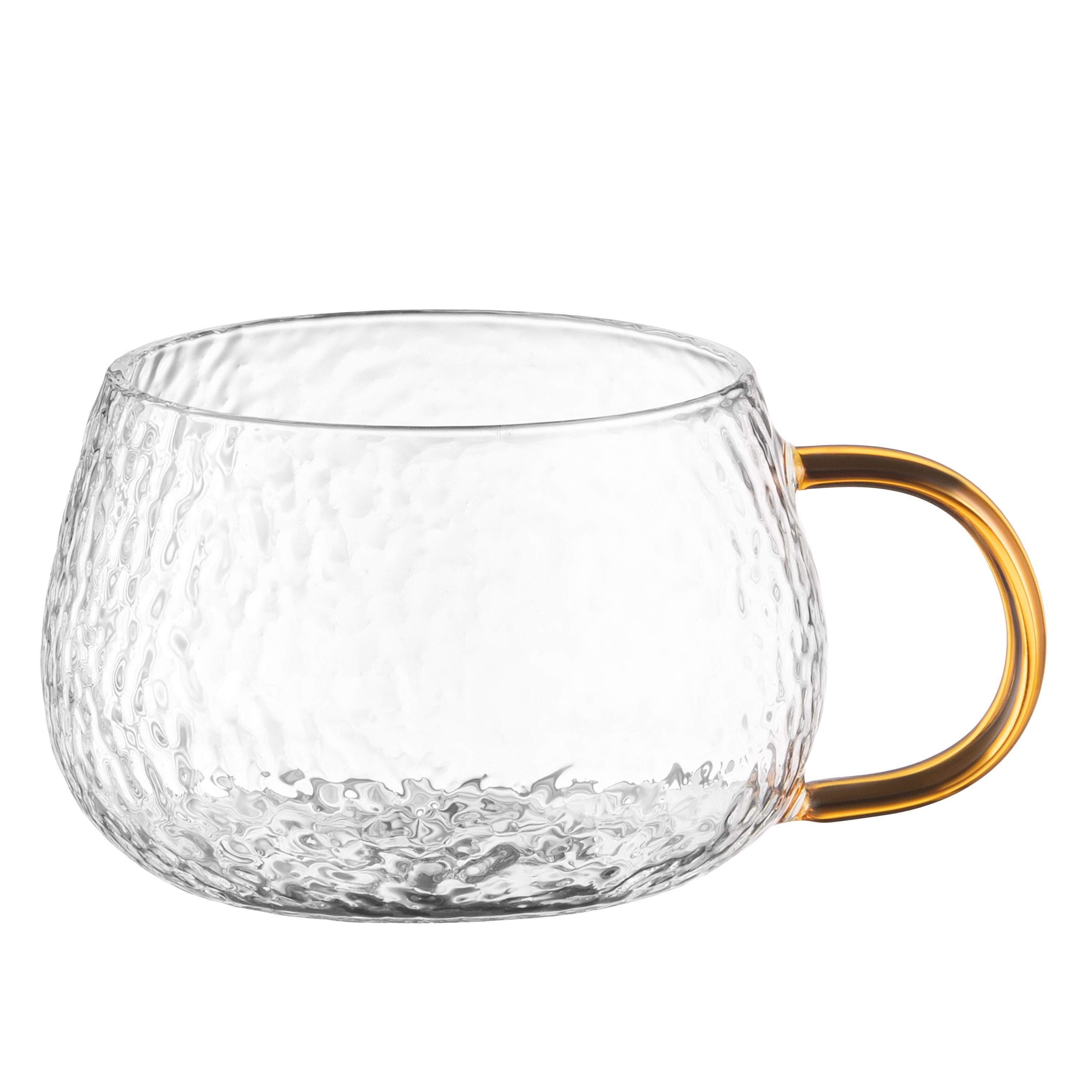 Набор чашек Ardesto Dew боросиликатное стекло 350 мл 4 шт. Прозрачный (AR2635D)