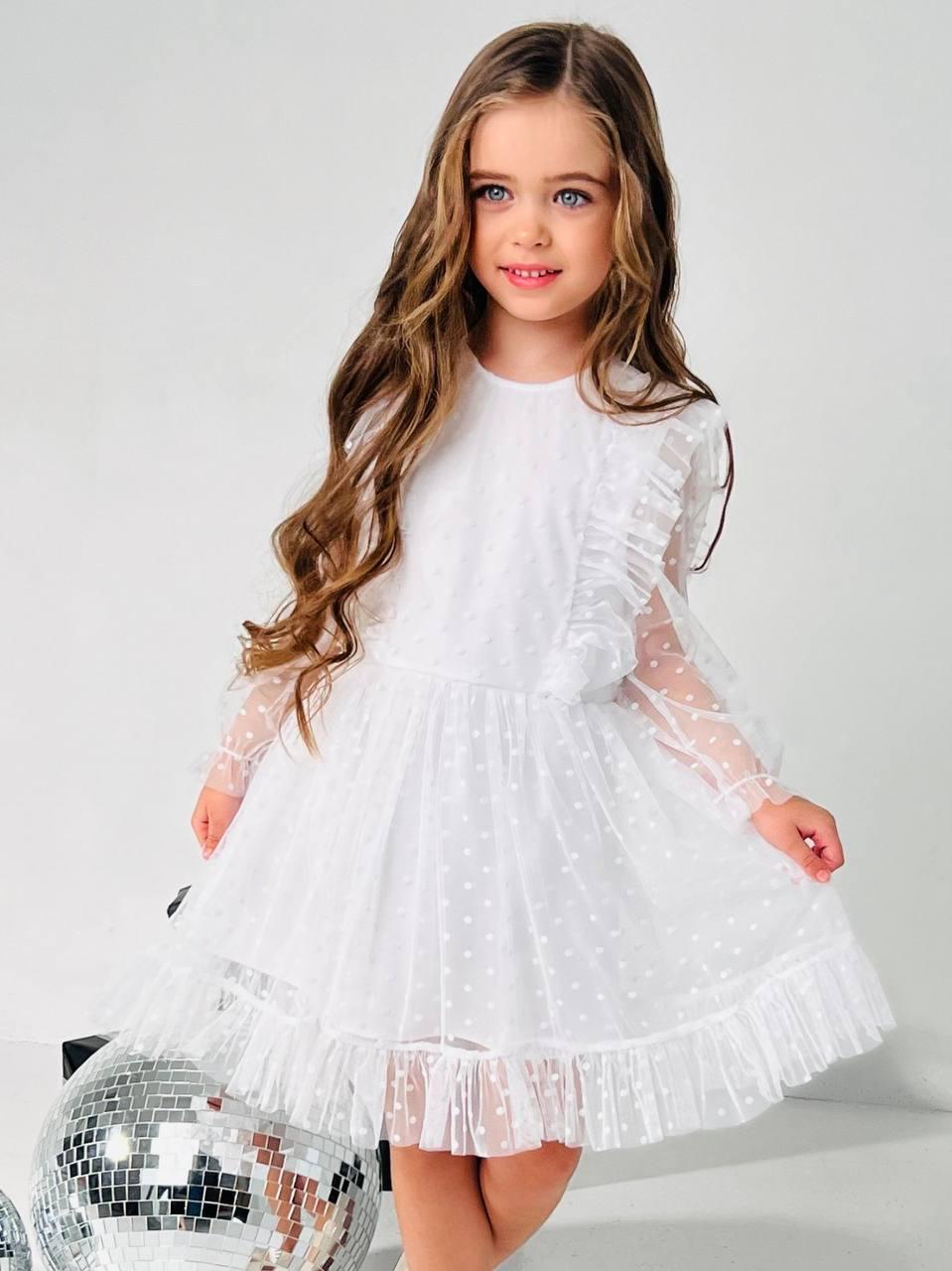 Сукня святкова на дівчинку Kids 104 Білий (0126)