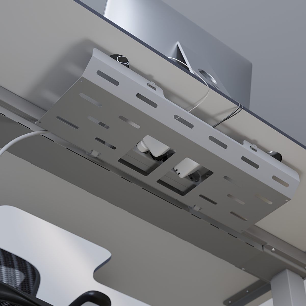 Кабель-менеджмент TEHNOTABLE для техники Apple с креплением для удлинителя Серый (045-19-03) Кабель-менеджмент TEHNOTABLE для техники Apple с креплением для удлинителя Серый (045-19-03)