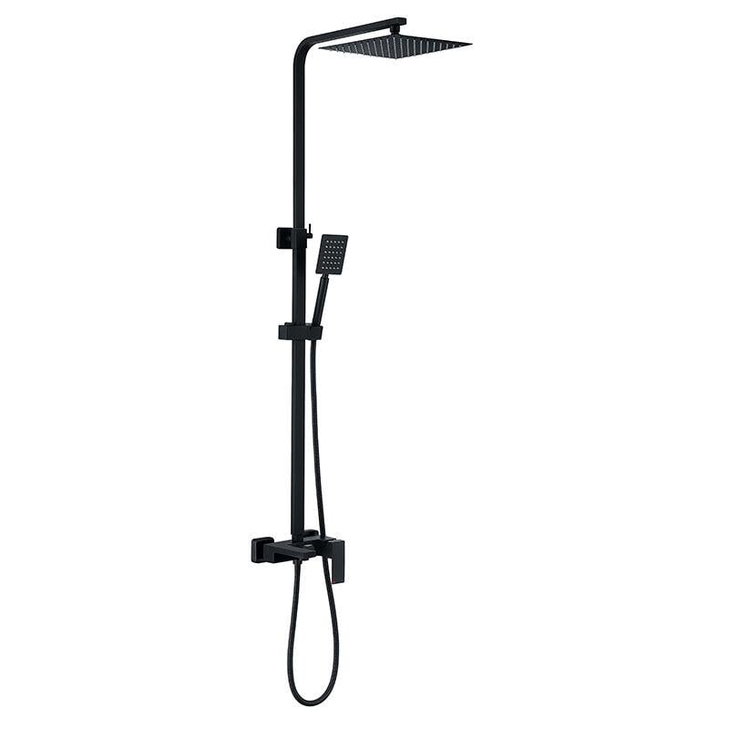 Душевая колонна со смесителем Zerix KUB-008-JSUS304 Black (ZX4853)