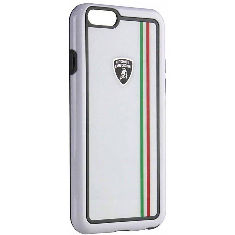 Чехол-накладка Lamborghini Tricolor D2 for iPhone 6/6S, White (LB-TPUPCIP6S-TR/D2-WE)