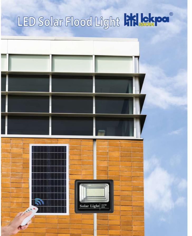 Прожектор с солнечной панелью Искра Led 100W solar flood light 100 Вт 6500K (2303709092) - фото 5 Прожектор с солнечной панелью Искра Led 100W solar flood light 100 Вт 6500K (2303709092) - фото 5