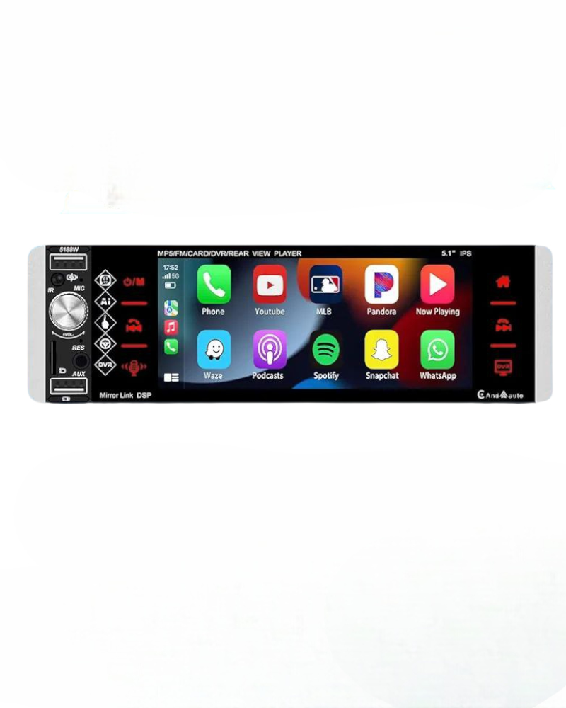 Автомагнітола 1 DIN з сенсорним дисплеєм 5,1" з підтримкою CarPlay та Android Auto (31495243) Автомагнітола 1 DIN з сенсорним дисплеєм 5,1" з підтримкою CarPlay та Android Auto (31495243)