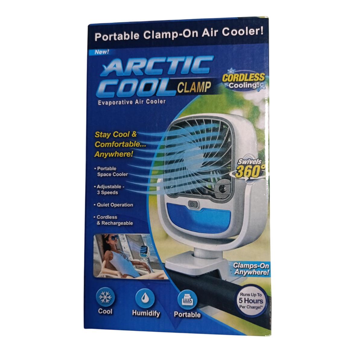 Вентилятор-зволожувач Arctic Cool Clamp портативний охолодний USB на прищіпці з підсвічуванням White/Grey (200307) - фото 12