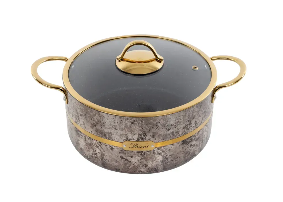 Каструля антипригарна Brioni Selection Cream 24 см 4 л - фото 1 Каструля антипригарна Brioni Selection Cream 24 см 4 л - фото 1