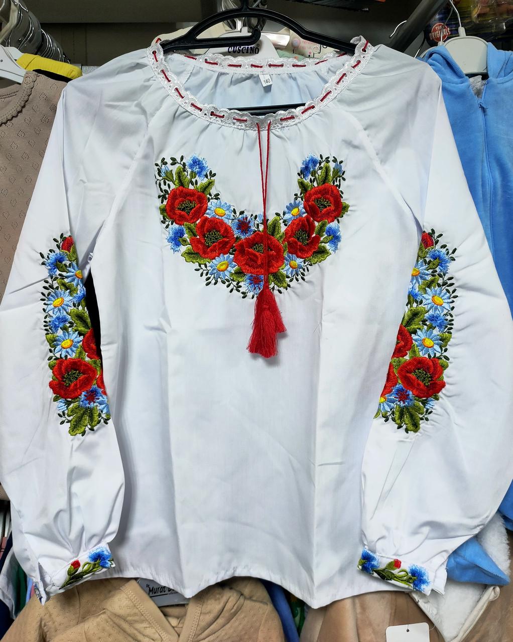 Вышиванка для девочки на 7 лет 122 см (2315221556) - фото 2 Вышиванка для девочки на 7 лет 122 см (2315221556) - фото 2