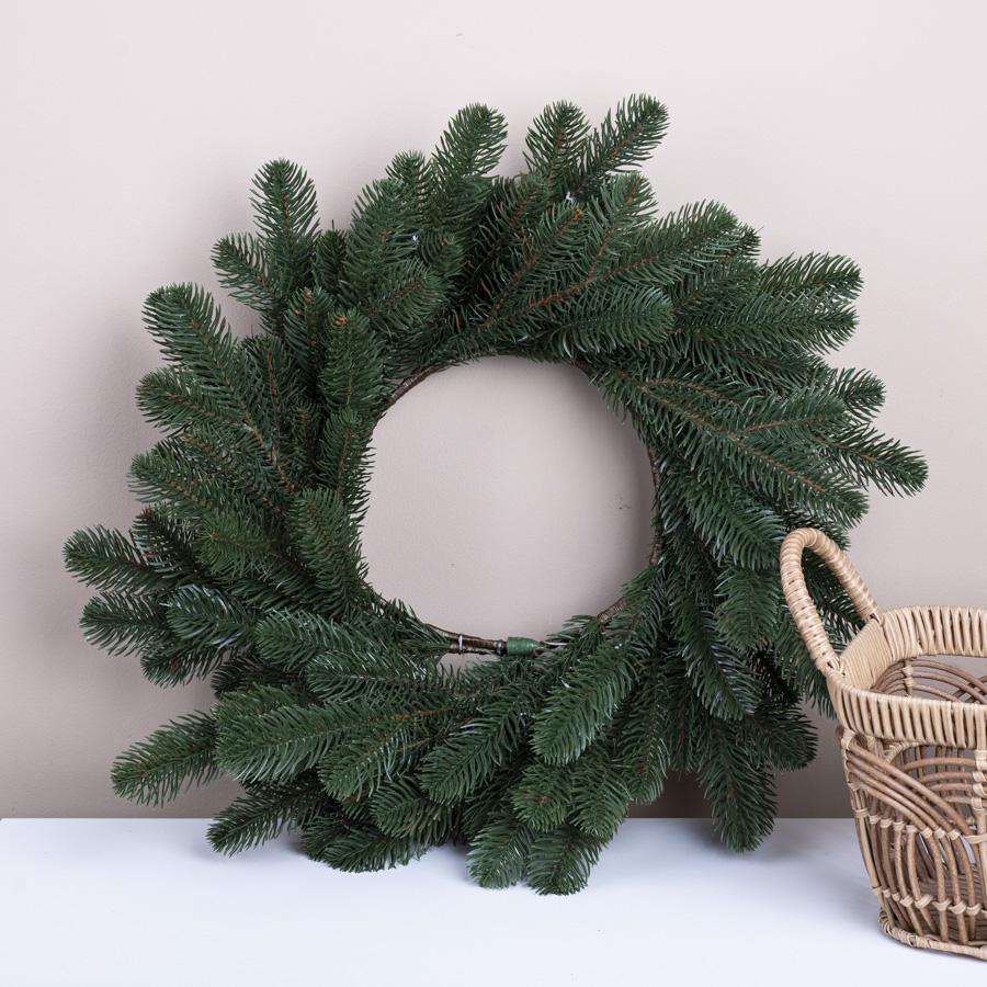 Венок рождественский Элит 50 см Зеленый (7336-1)