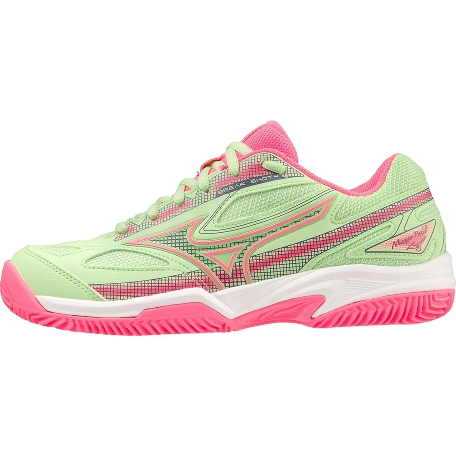 Кроссовки теннисные женские Mizuno BREAK SHOT 4 PADEL р. EU-40 Светло-зелено-розовый (61GB2336-60)