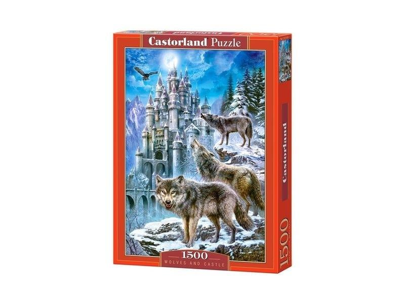 Пазлы Волки и замок на 1500 деталей
