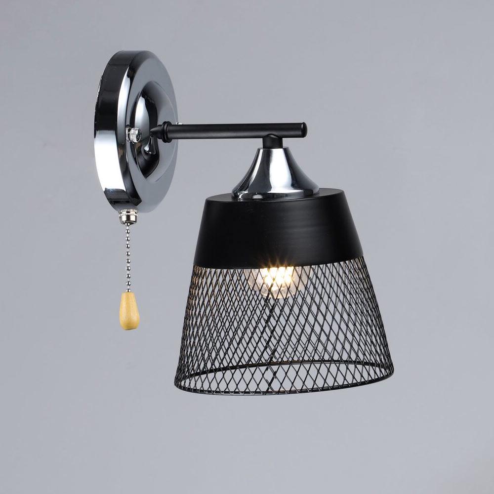 Світильник настінний Light House SRS-20328/1W BK/CH Хром/Чорний