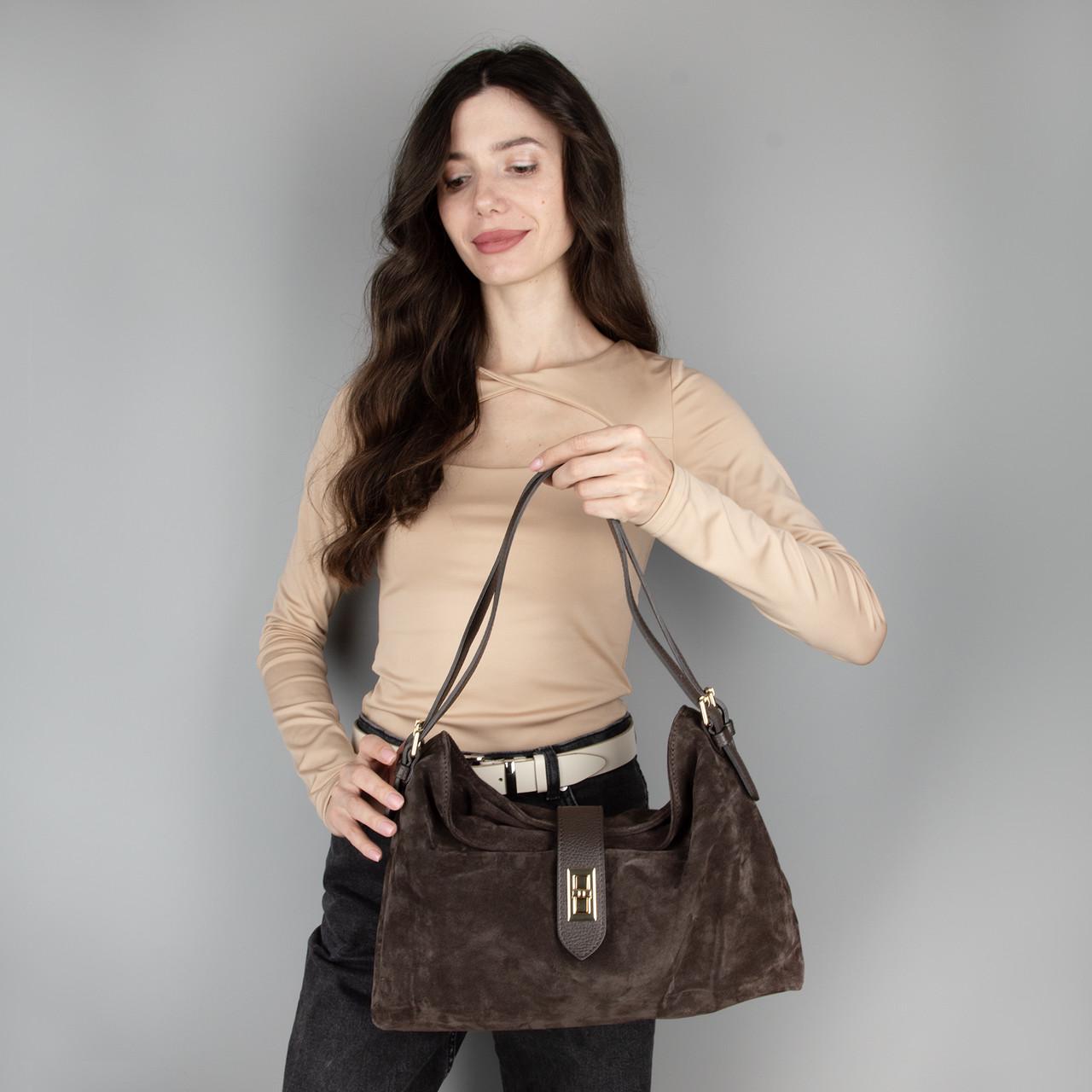 Сумка женская Virginia Conti замшевая (04034) Шоколадный - фото 2