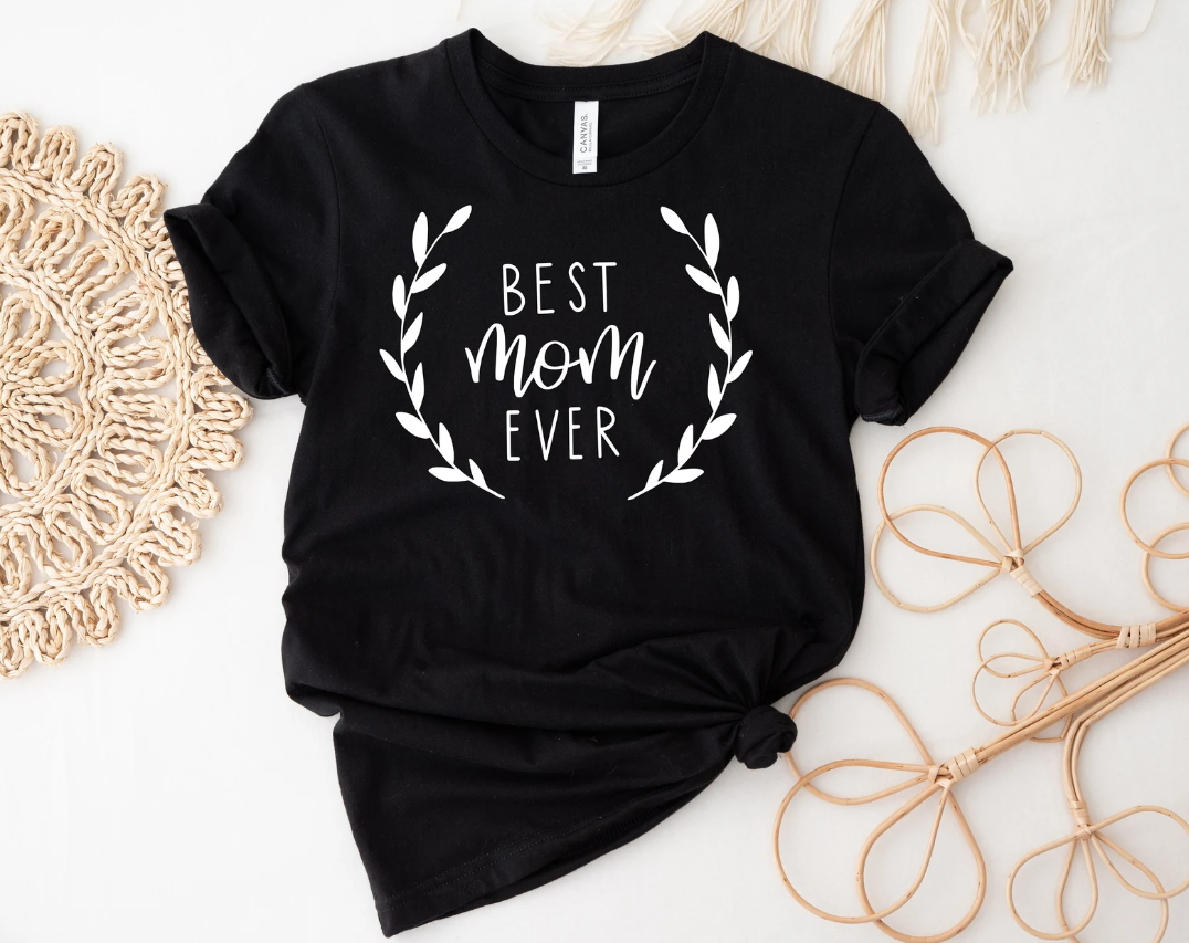 Футболка женская Stedman с принтом "Best mom ever" XL Черный (22904757)
