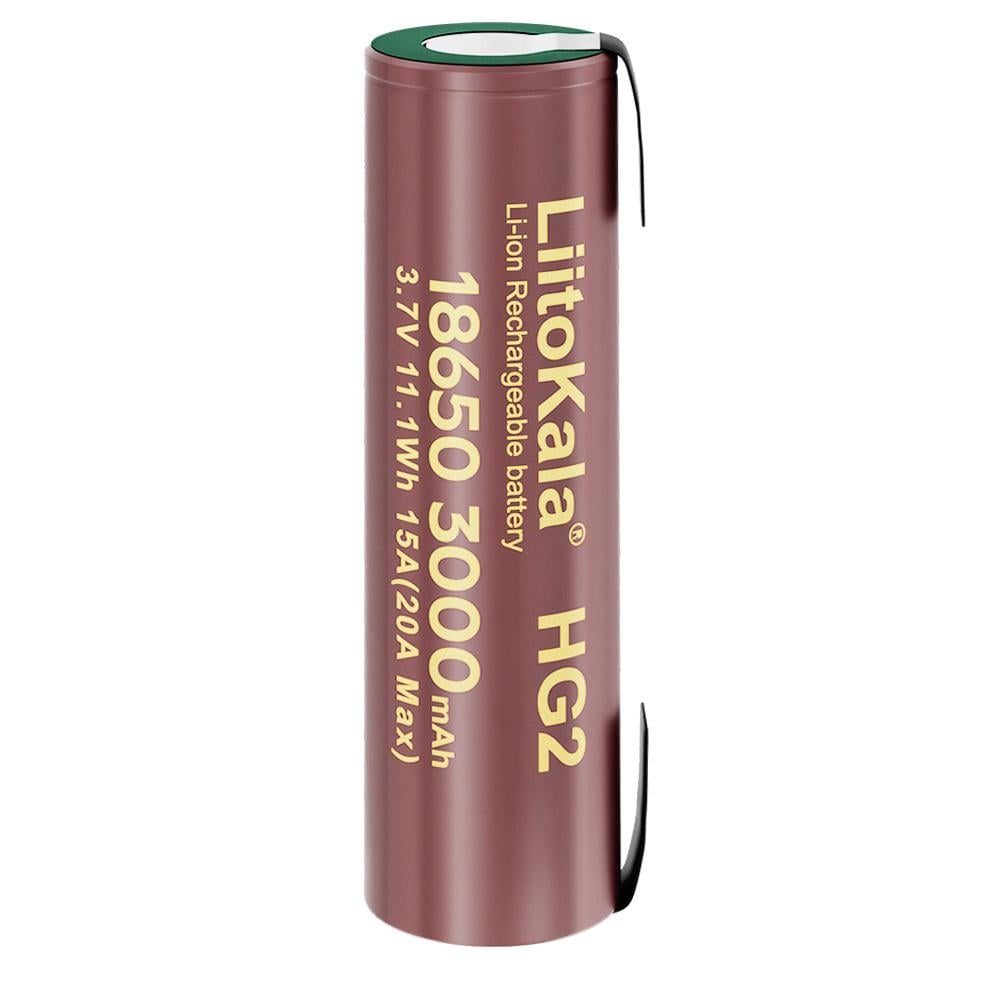Аккумулятор LiitoKala Lii HG2 18650 15А li-ion под пайку 3000 mAh