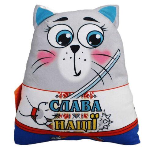 М'яка іграшка-подушка Копиця Кіт "Cлава нації" 34х28х12 см (00971-1)