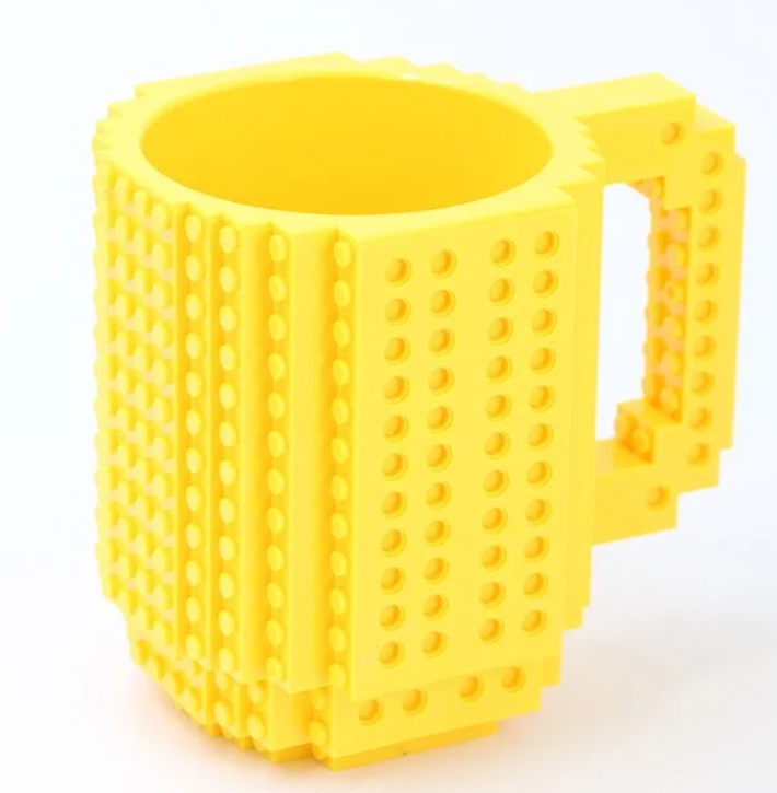 Чашка-конструктор SUNROZ в стиле "Lego" Желтый SUN3781
