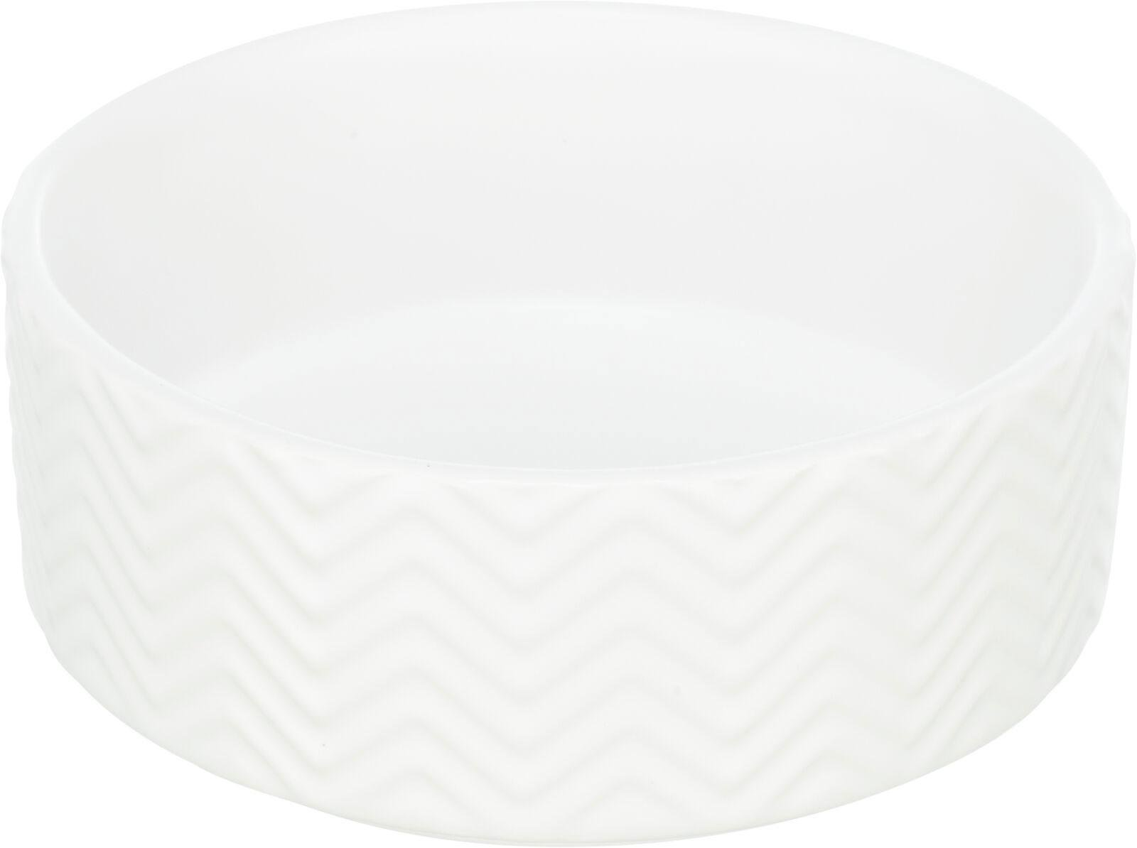 Миска для собак Trixie керамічна 0,4 л 13 см Білий (4047974250235)