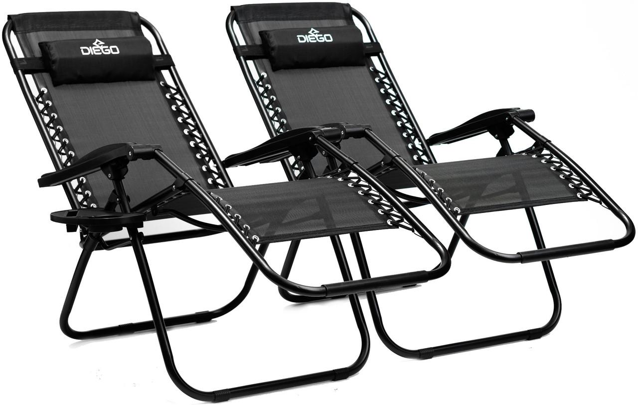 Кресло-шезлонг комплект Diego с подстаканником 2 шт. 173 см - фото 2