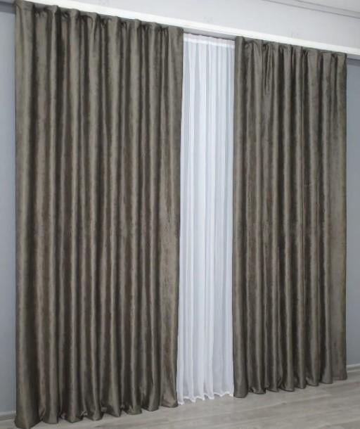 Ткань для штор Афина бархат Какао (1319ш) - фото 5 Ткань для штор Афина бархат Какао (1319ш) - фото 5