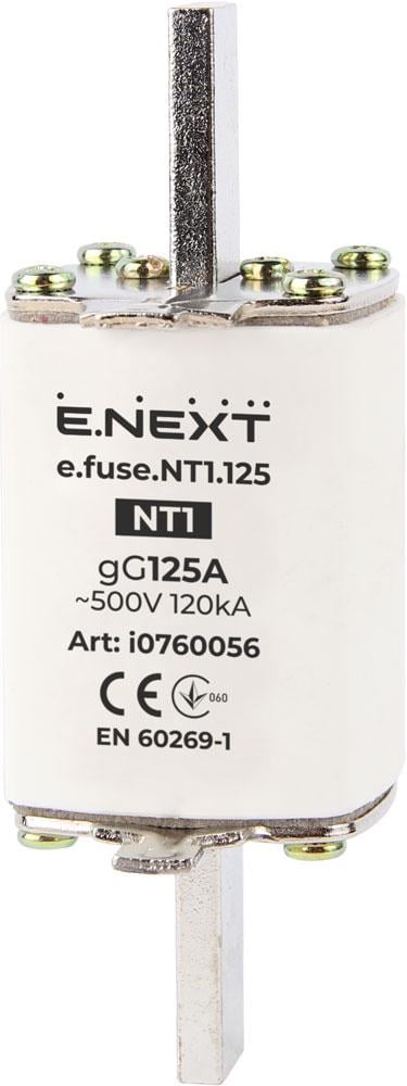 Запобіжник ножовий E.NEXT e.fuse.nt1.125 NT1 125А gG з плавкою вставкою (i0760056)